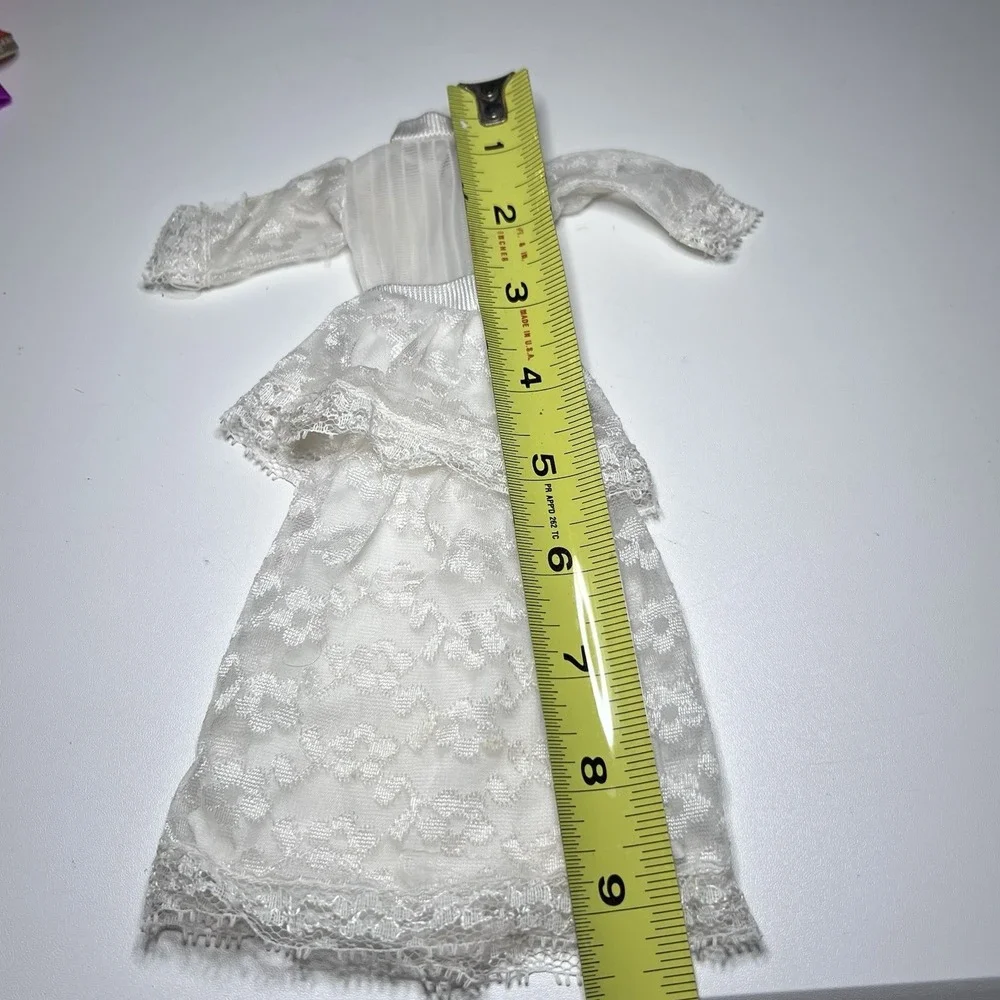 Vintage‎ Barbie Doll Style White Lace Wedding Dress 1960s or 1970s